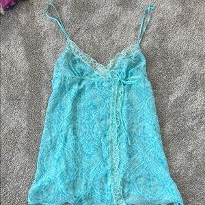 Lace Trim Blue Babydoll nightie